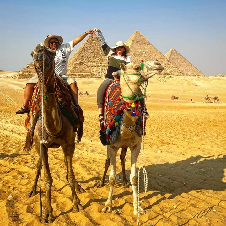 Camel ride at the Giza pyramids